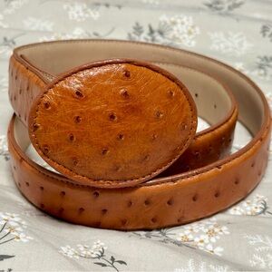 Genuine Leather Ostrich Belt